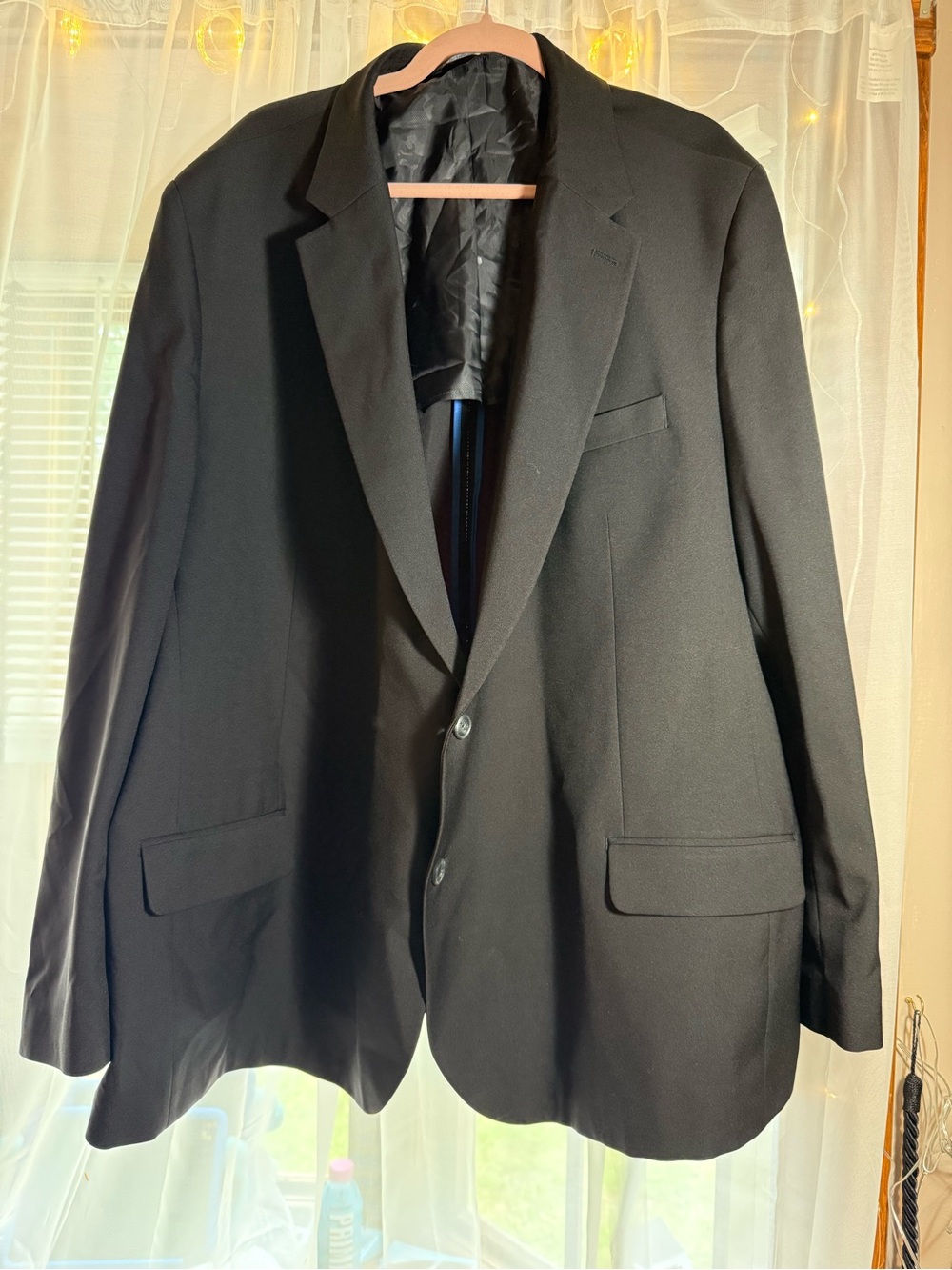 Men's Black Two-Button Suit Jacket